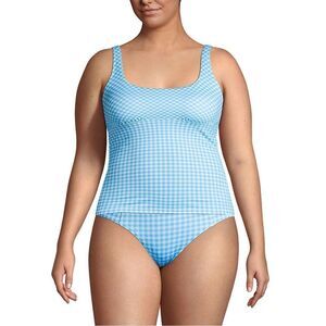 Land’s End Plus Size 26W Chlorine Resistant Square Neck Underwire Tankini Top